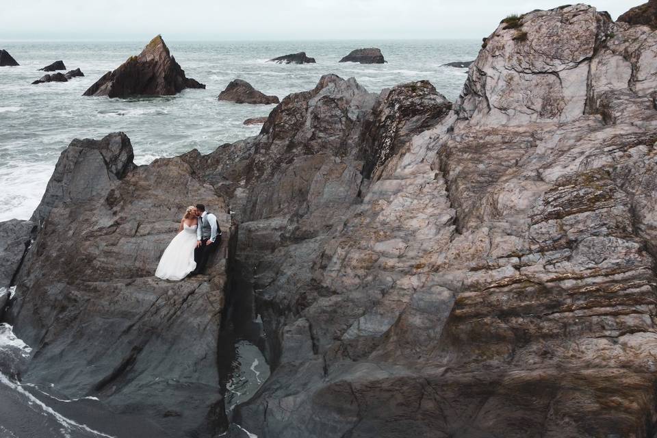 Emma & Shaun at Tunnel Beaches