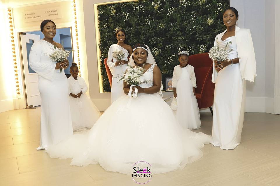 Bride and team