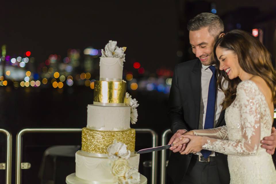 Cutting the cake