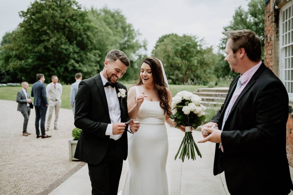 The bride and groom