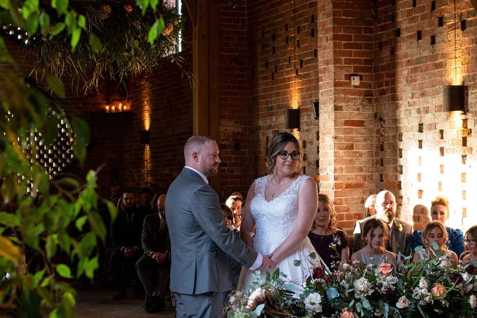 Wedding ceremony at Shustoke