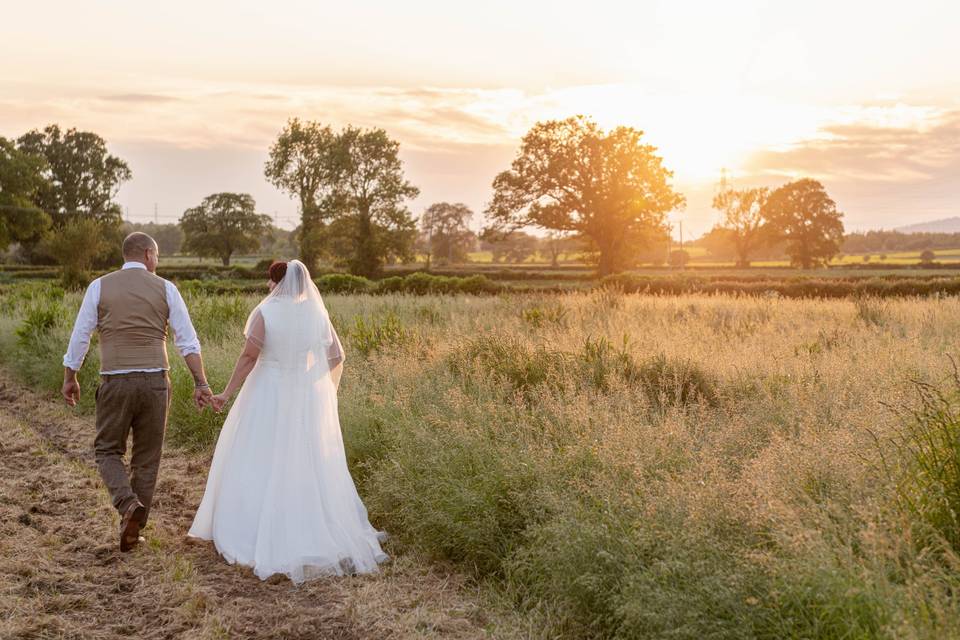 Walking in the golden sun