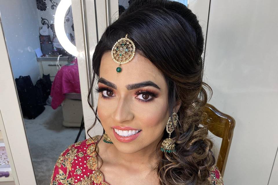 Asian Bridal hair and make up