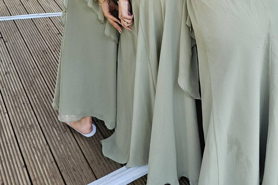 Posing bridesmaids