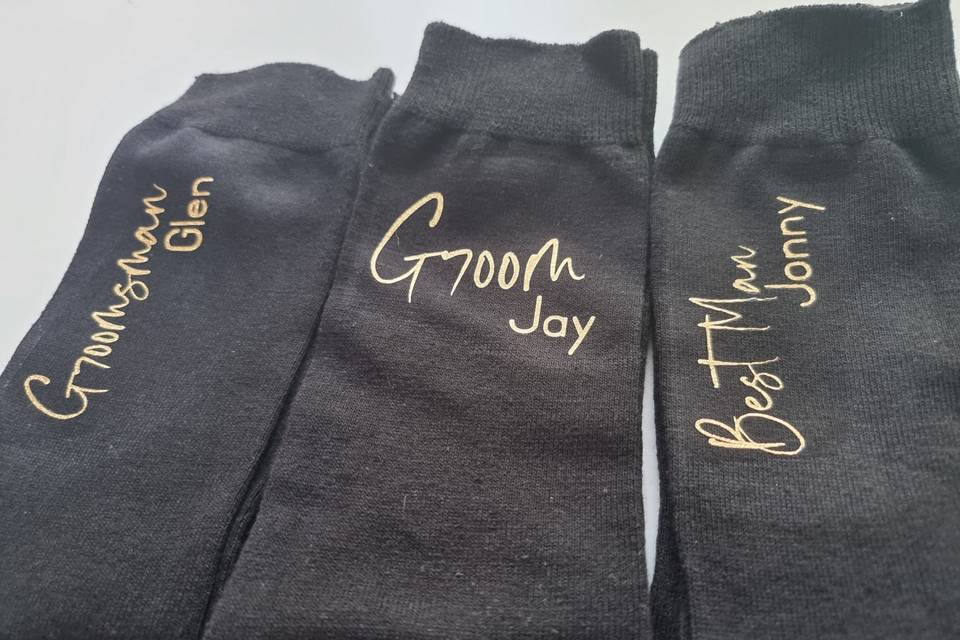 Groom's party socks