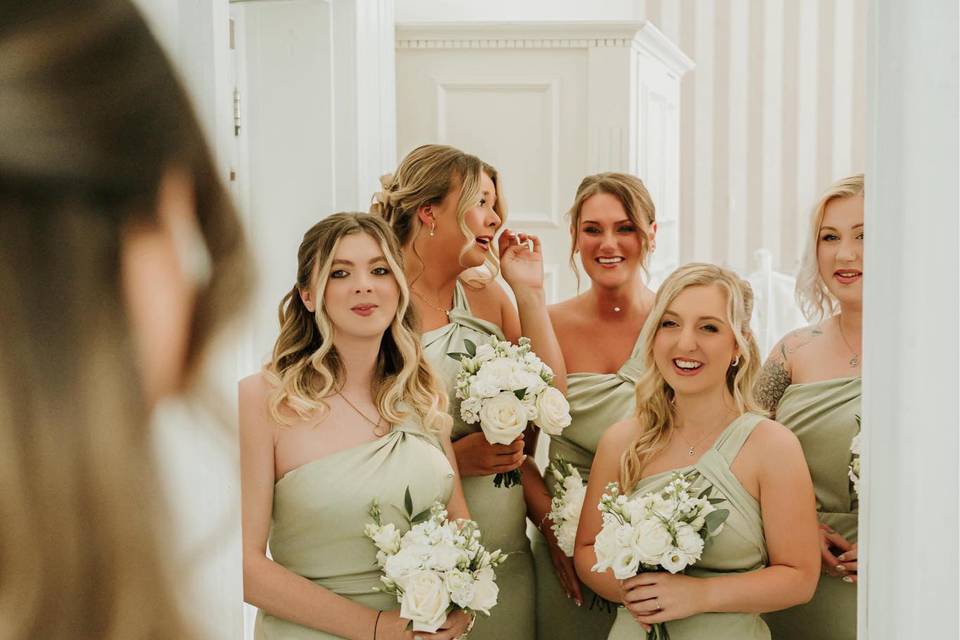 Becky and her bridesmaids
