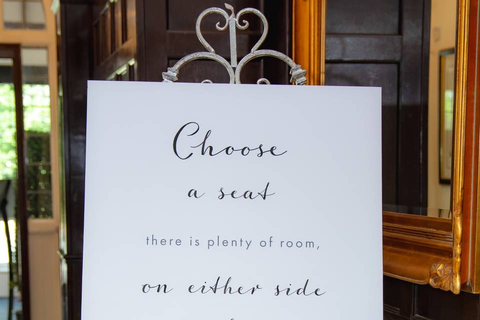 Personalised wedding sign