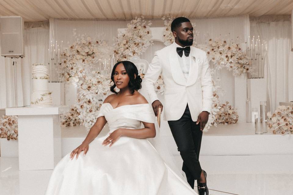Groom and bride portrait