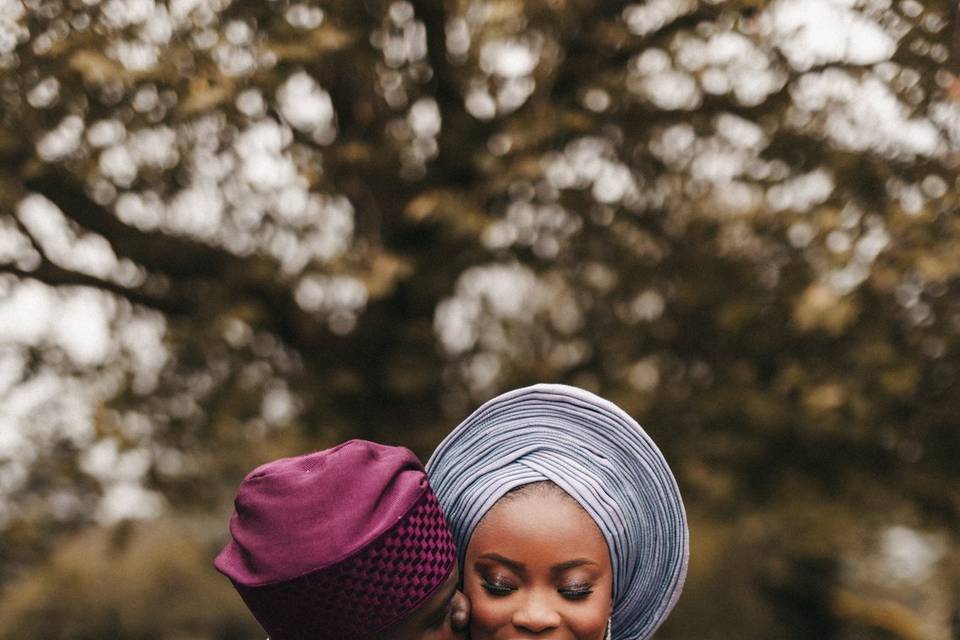 Traditional wedding portrait