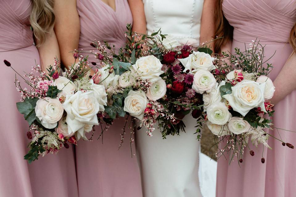 Winter Wedding Bridal Party