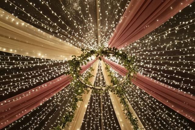 Lighting & drape installation