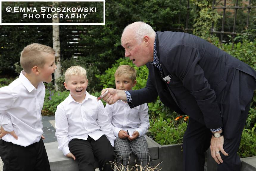 Three wedding guests loving it