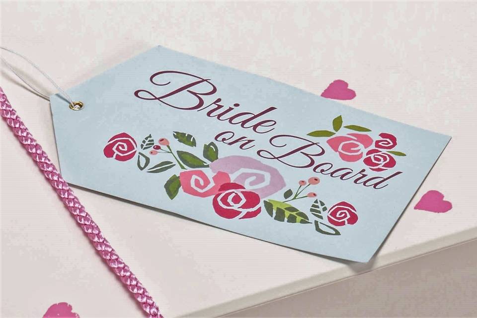 Wedding luggage tag