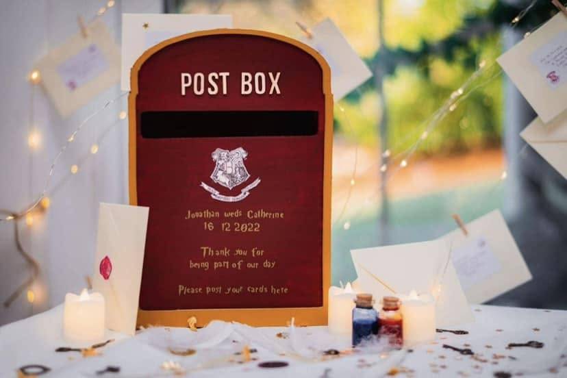 Letter box themed wedding