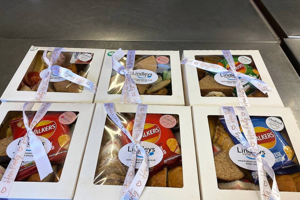 Hen party food boxes