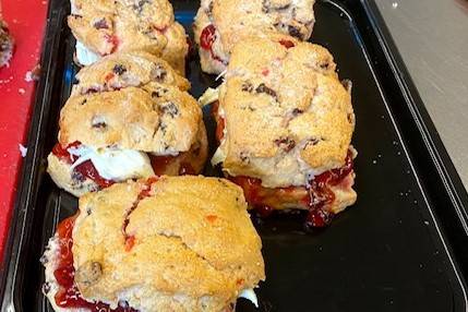 Scones with cream & Jam