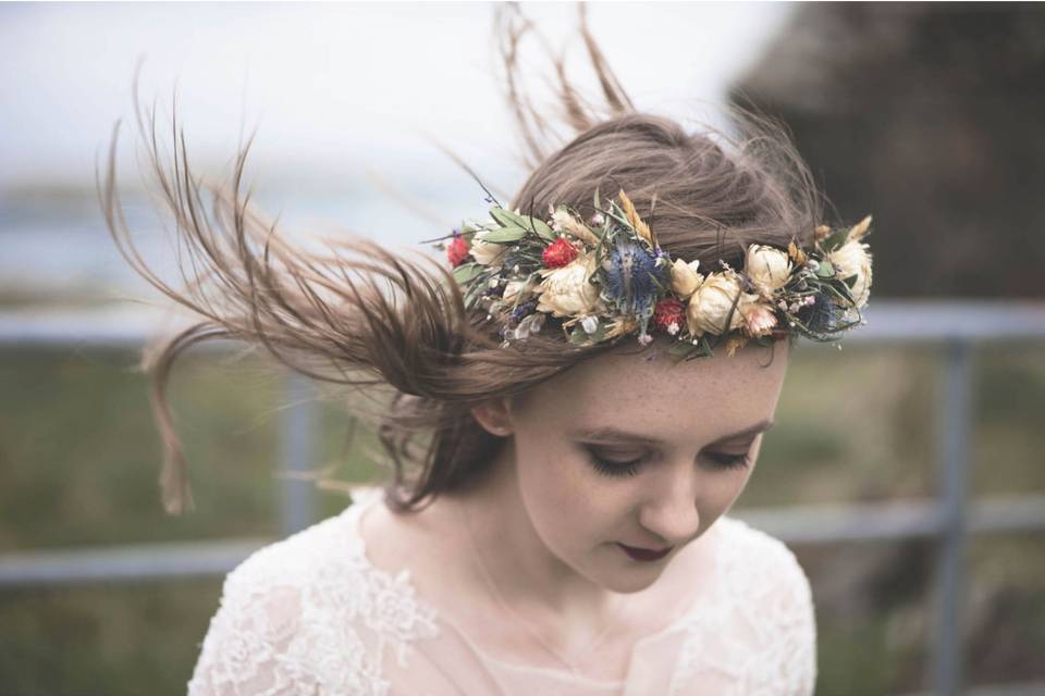 Floral crowns for boho brides