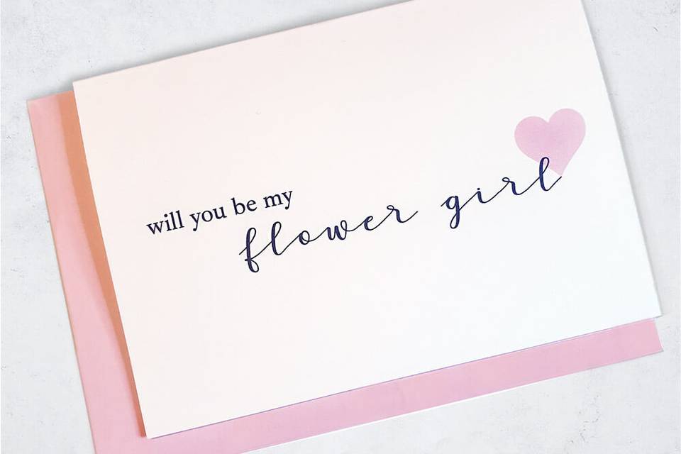 Flower Girl Proposal Card