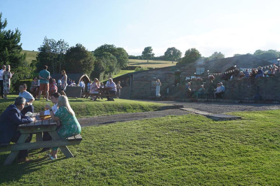 Evening party on the lawns