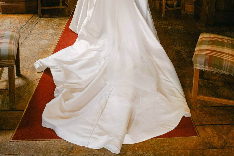 Bride inside the castle