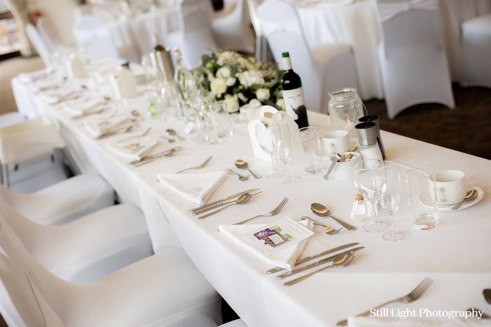 Top Table at Wedding Breakfast