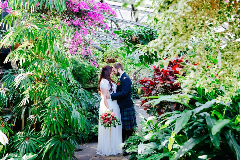 Vibrant wedding portrait