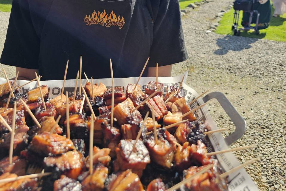 Sticky Pork Belly Lollipops