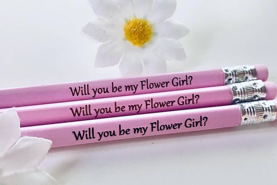 Flower Girl Pencils