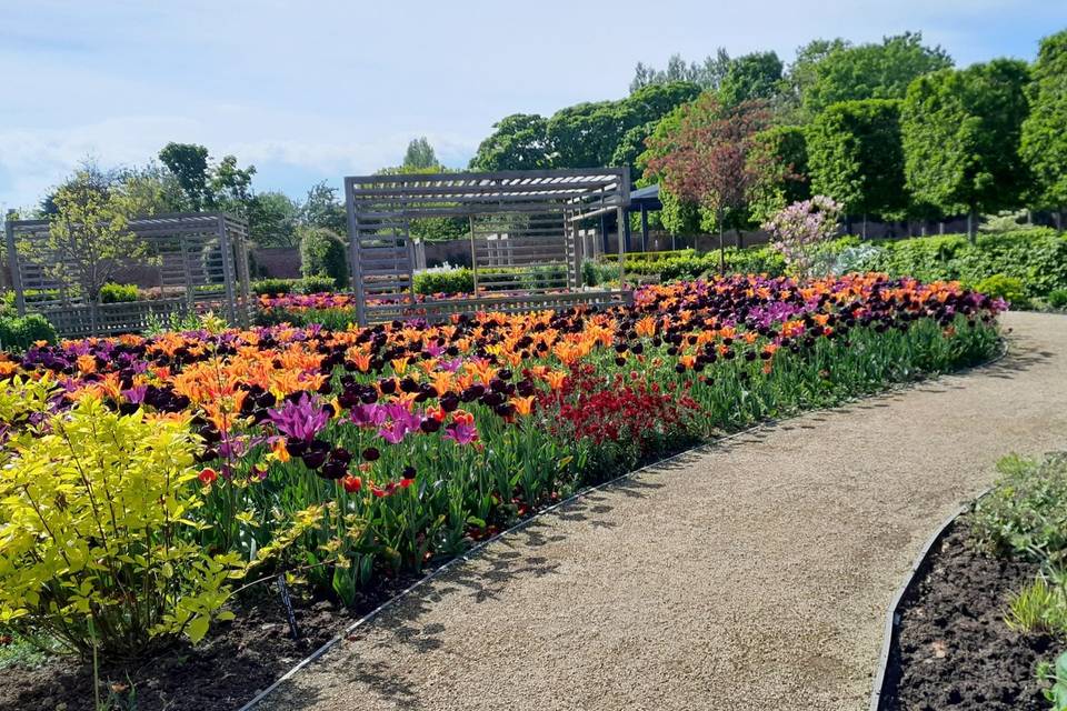 Walled garden wedding venue