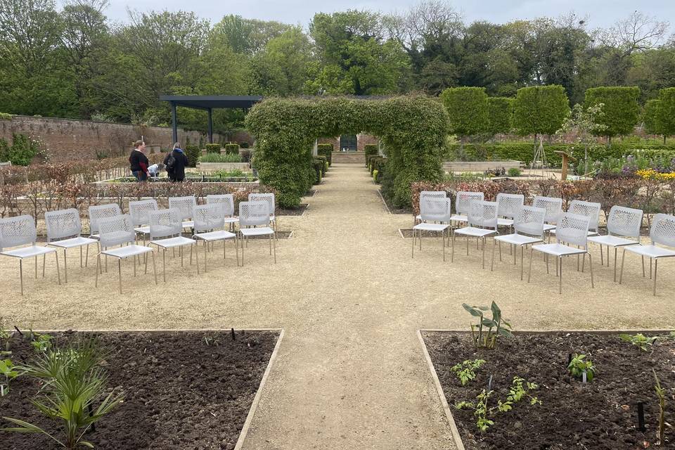 Outdoor wedding ceremony