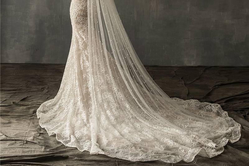 Beaded Long Veil