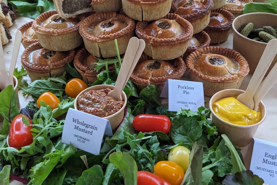 Porkless Pies & Mustard