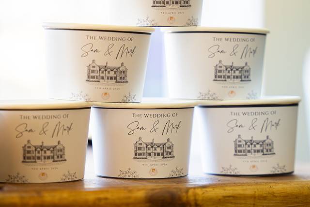 Personalised ice cream tubs