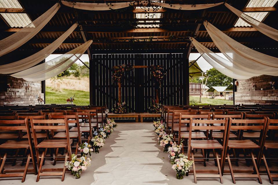 Ceremony set up Drover's Rest