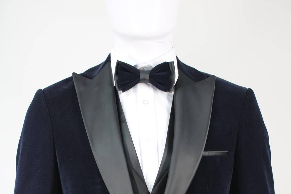 Blue velvet tuxedo