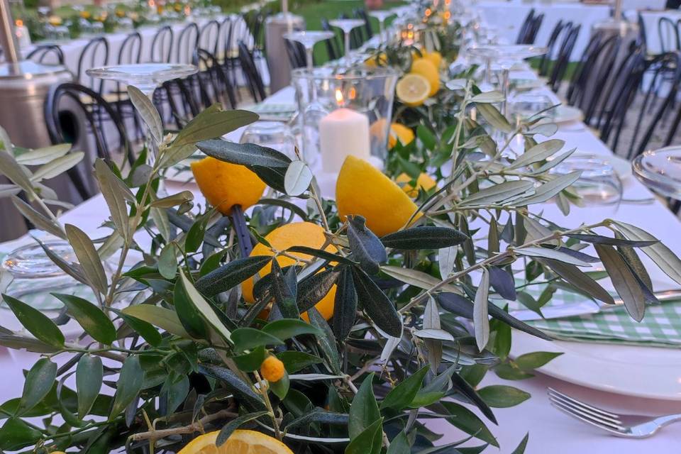 olive tree and lemons
