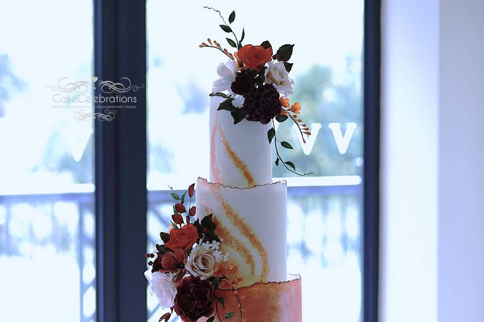 Autumn wedding cake