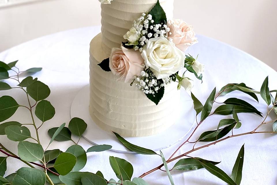 Buttercream wedding cake