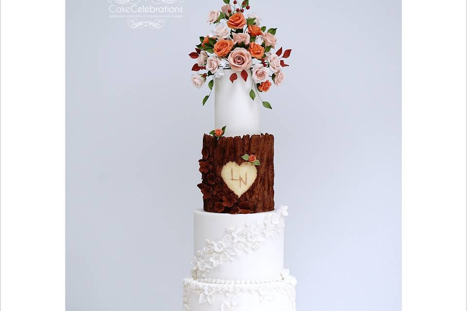 Autumn wedding cake