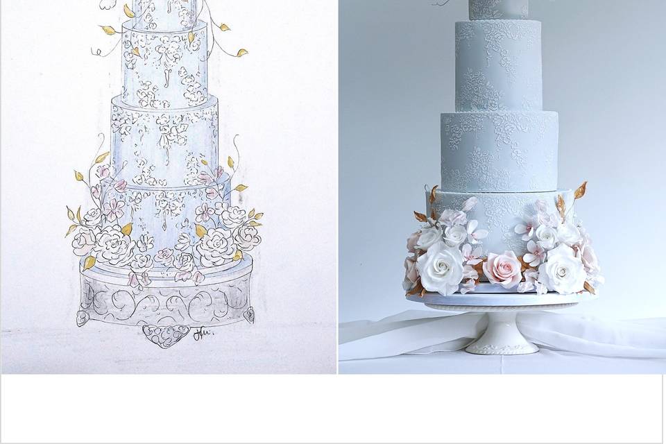 From sketch to wedding cake