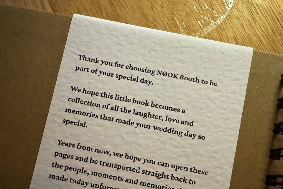 A little note from us