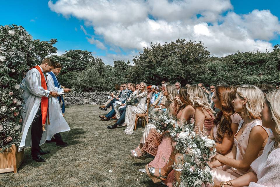 Outdoor wedding ceremony