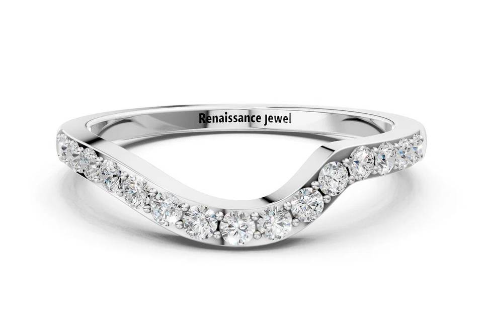 White Gold Pavé Round Diamond