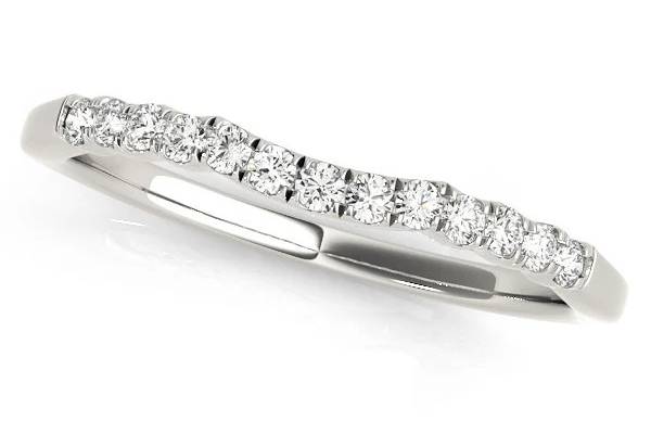 White Gold Round Diamond U-Sha