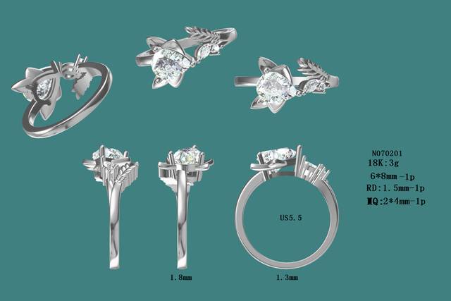 White gold 18k animal design