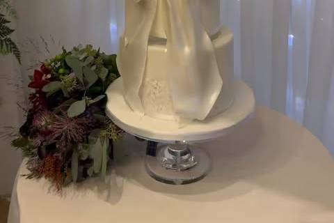 Couture Bow Wedding Cake