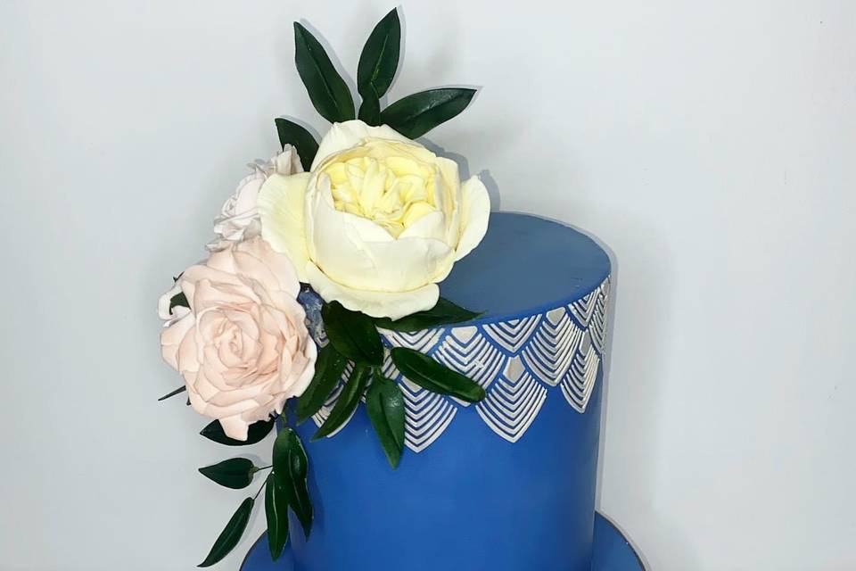 Art Deco Intimate Wedding Cake