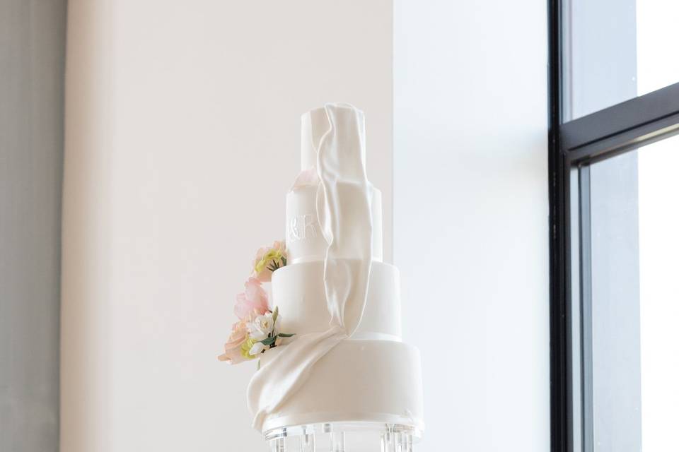 Morgan Floral Wedding Cake