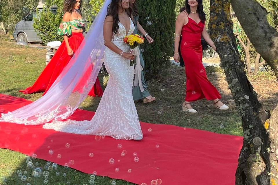 Walking bride