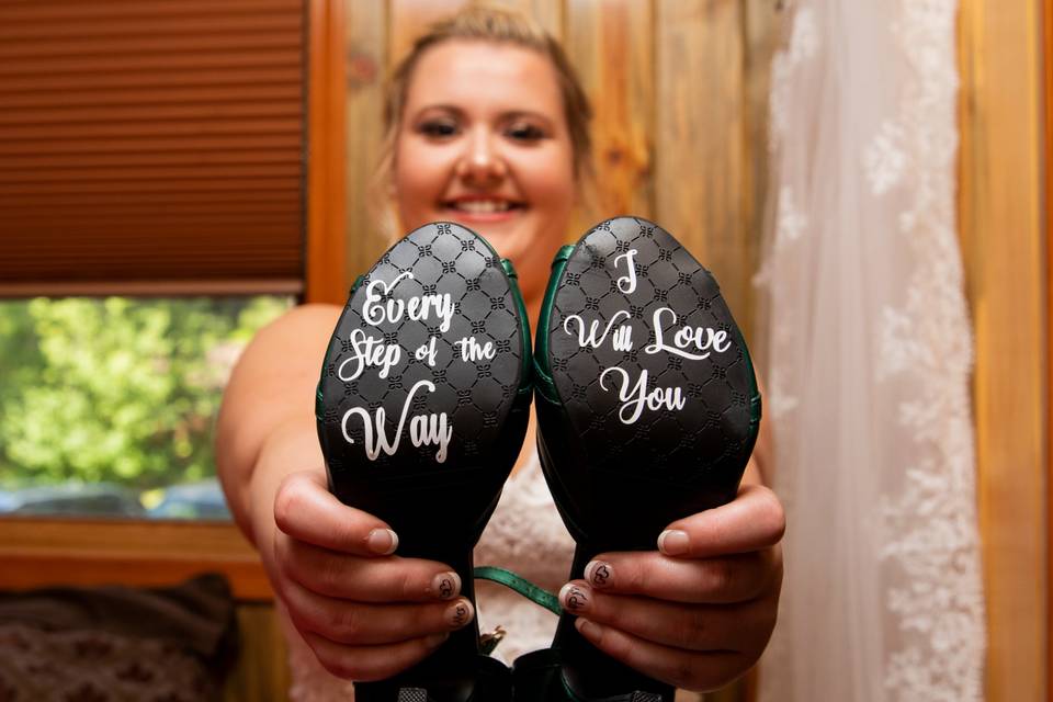 Customised wedding shoes